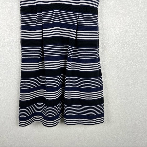 MADEWELL‎ Striped Gallerist Pointe V Neck Stripes Dress Blue Sz XS - Picture 5 of 7